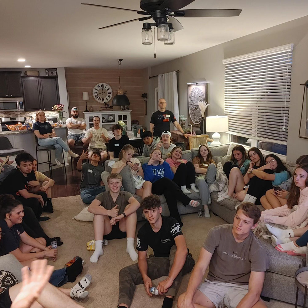 Young Life Group meeting in a home