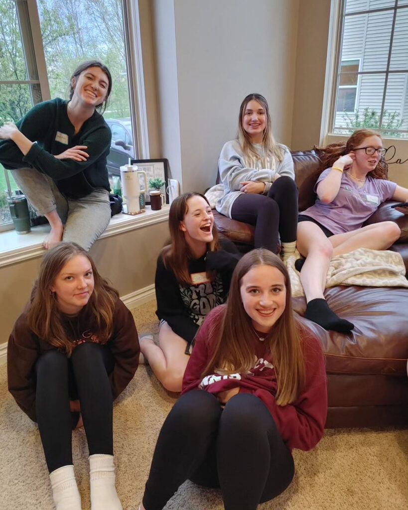 Young Life girls meeting in a home