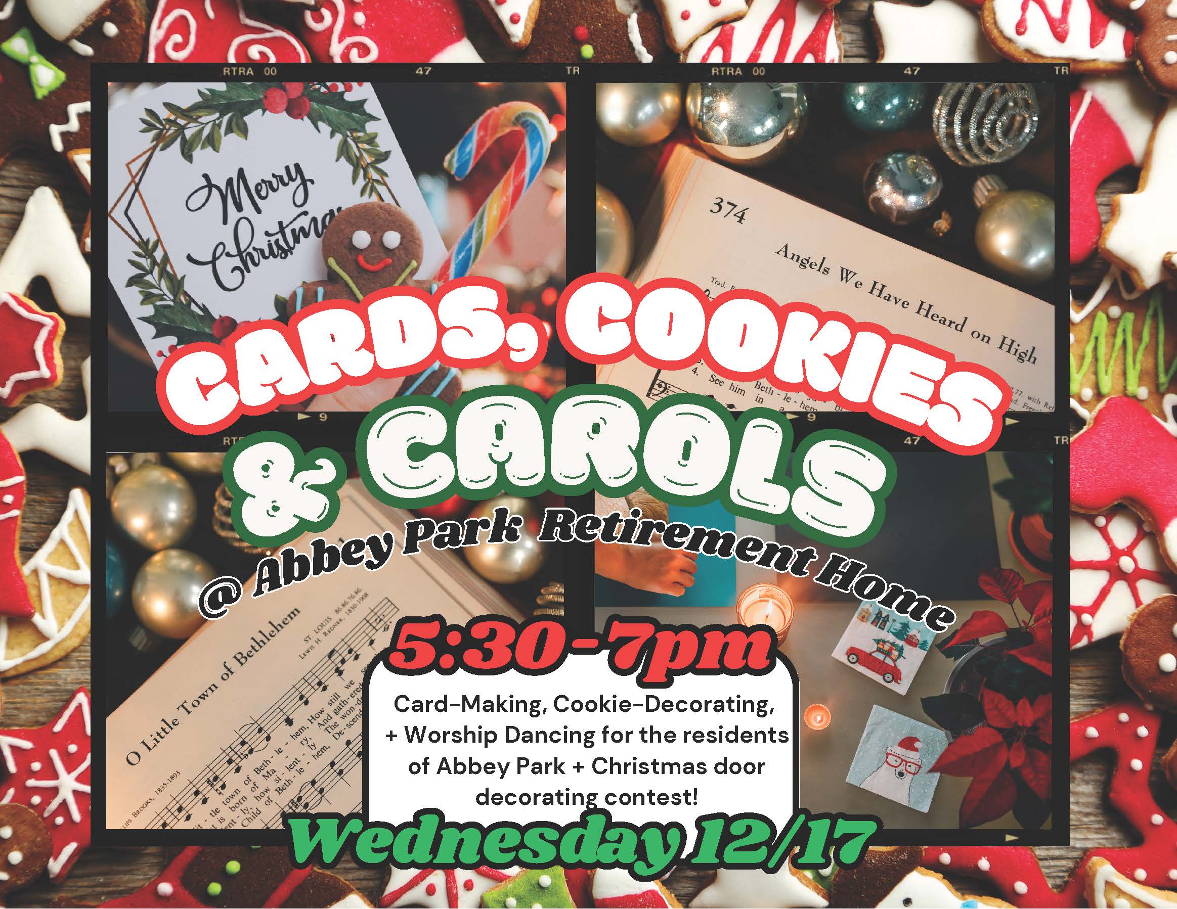 Cards Cookies Carols invite